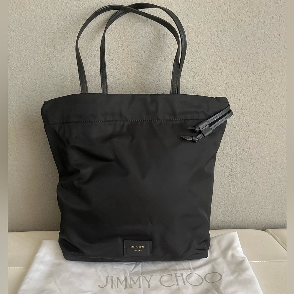 Jimmy Choo Candice Caulisse Nylon/Leather Bag- New
